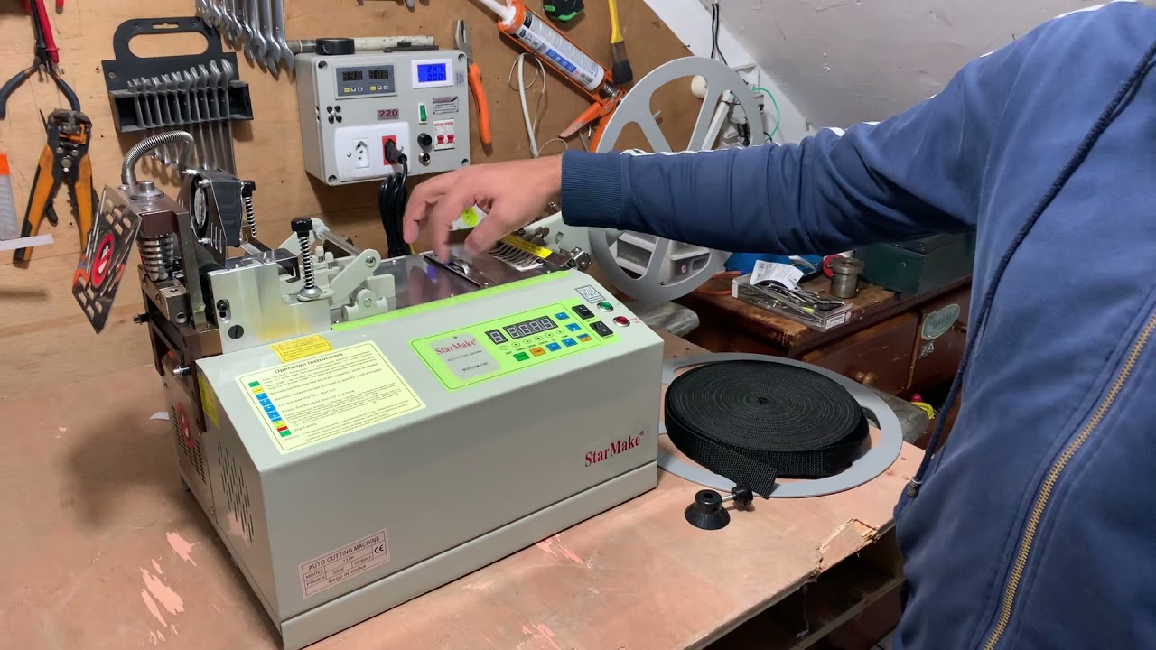 Máquina de corte de fitas a Quente