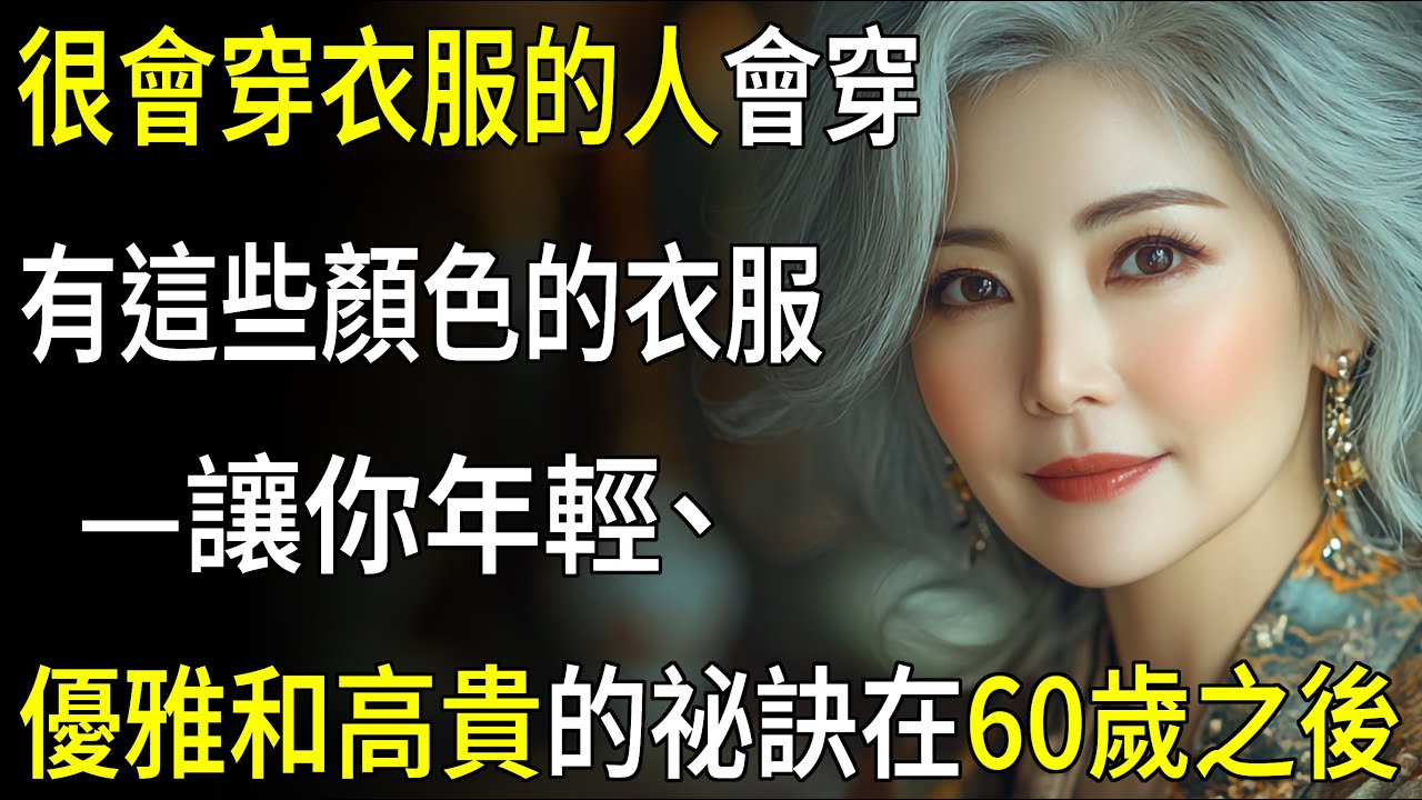 這是6種你絕對不要在60歲之後穿的顏色，和4種替代顏色，讓你年輕、優雅且充滿氣質。教你4種完美的穿搭方式，讓你年輕7到10歲! 給年長者的建議 | 逆齡