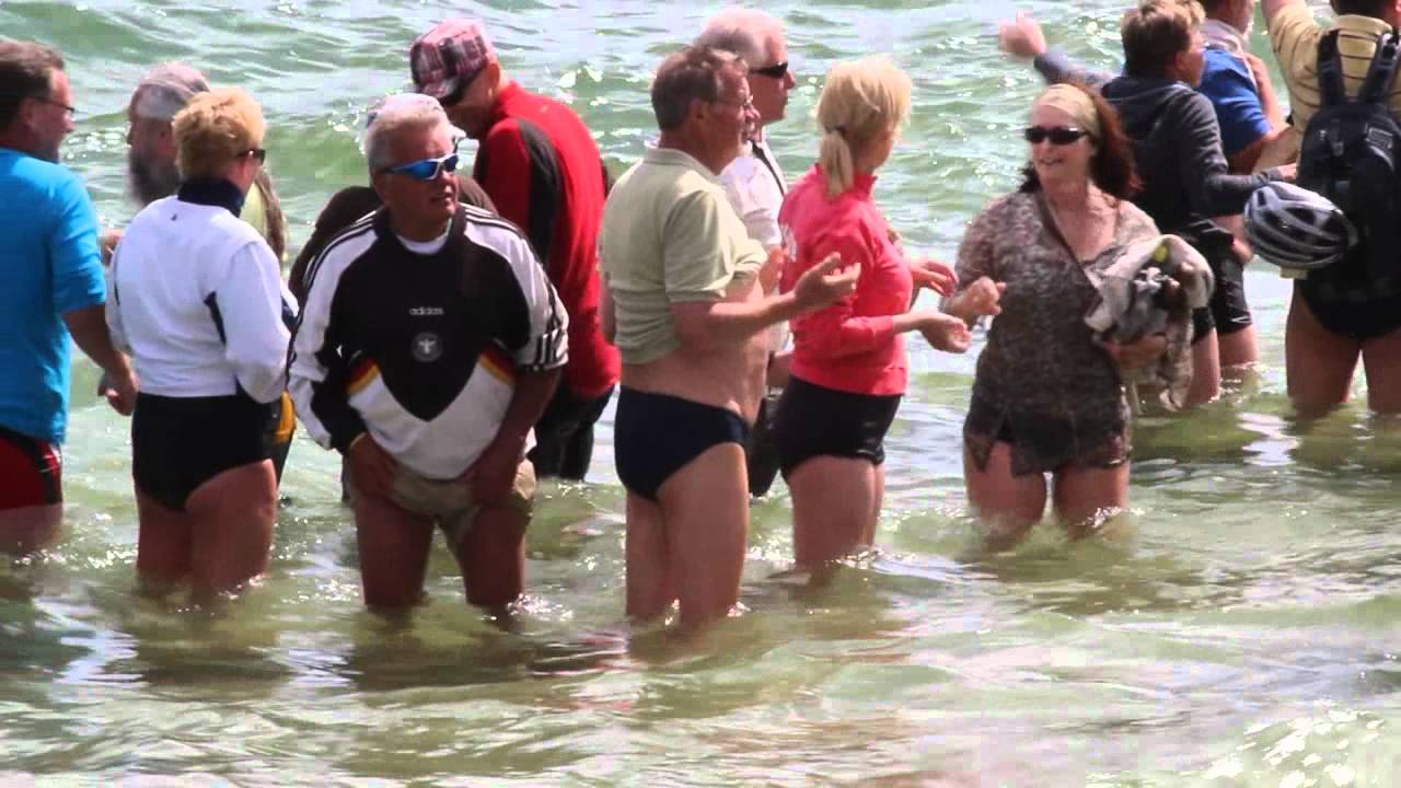 Weltrekord im Wassertreten Ostseebad G&ouml;hren.verfehlt