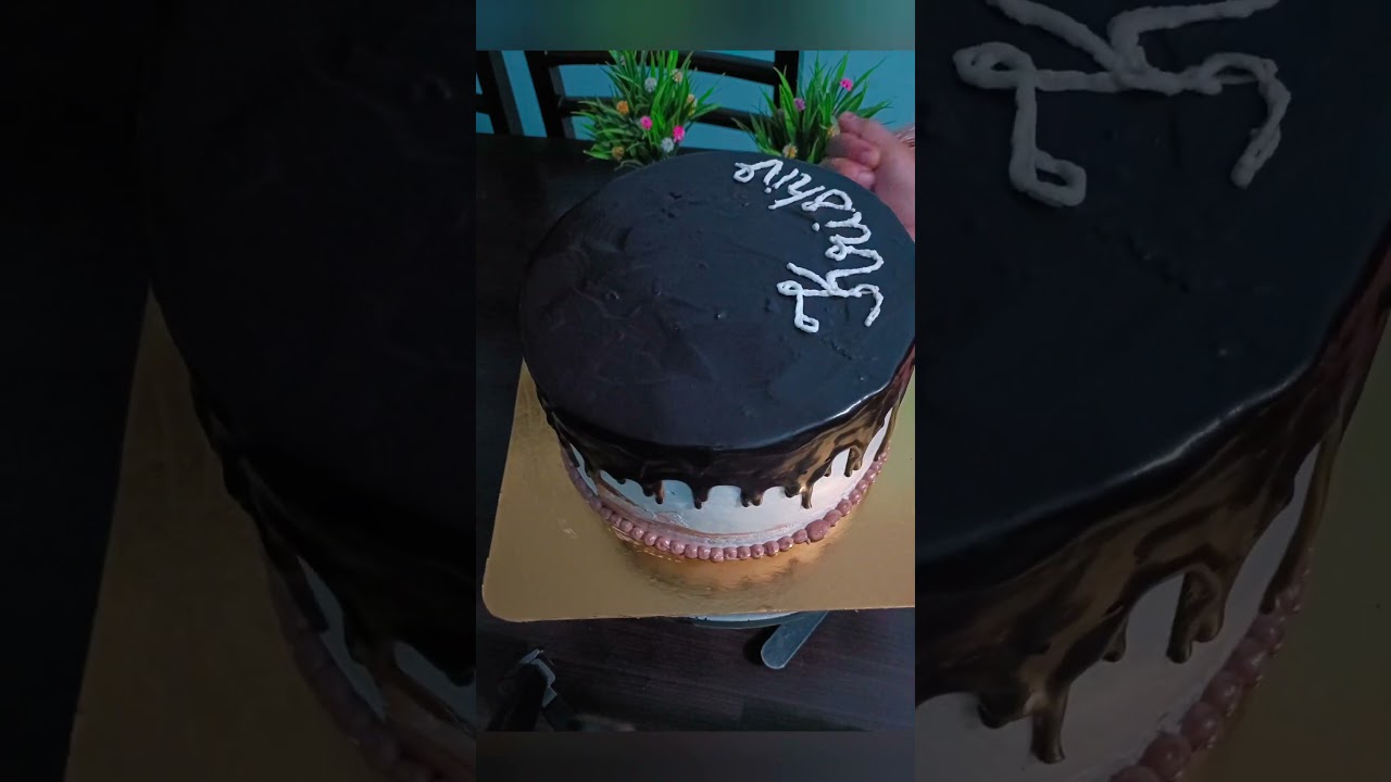 Chocolate Cake decoration#baking hands