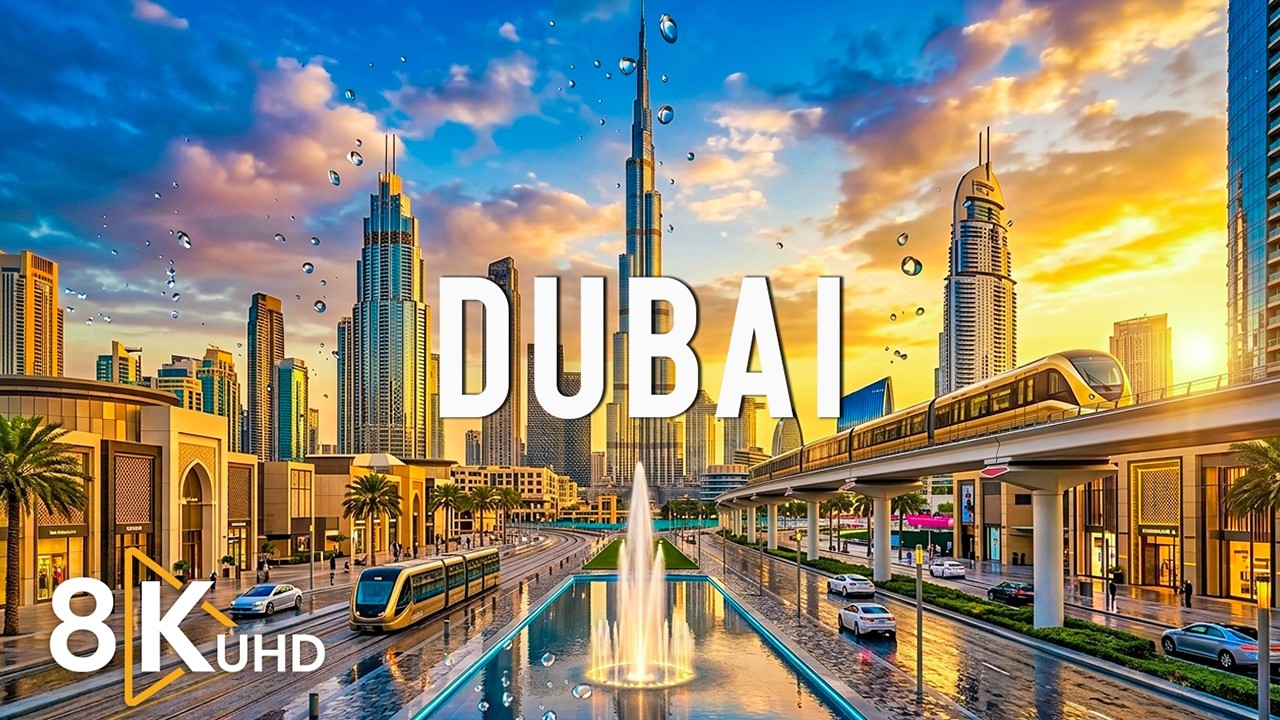 Dubai 8K | Futuristic Desert City, Luxury Skyline & Mega Skyscrapers 🏙️✨