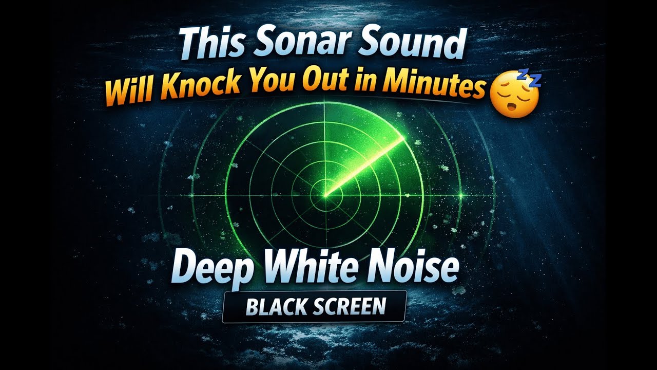 🔊 This Sonar Sound Will Knock You Out in Minutes 😴 Deep White Noise (Black Screen)