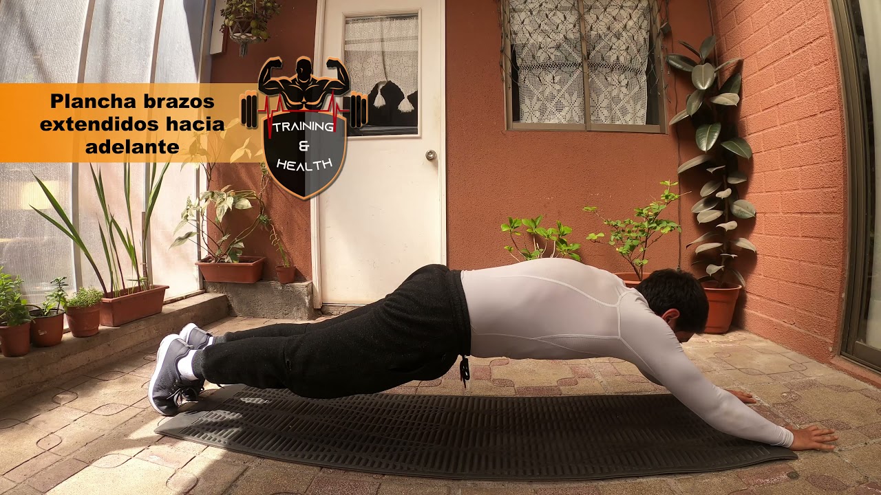 Plancha brazos extendidos hacia delante