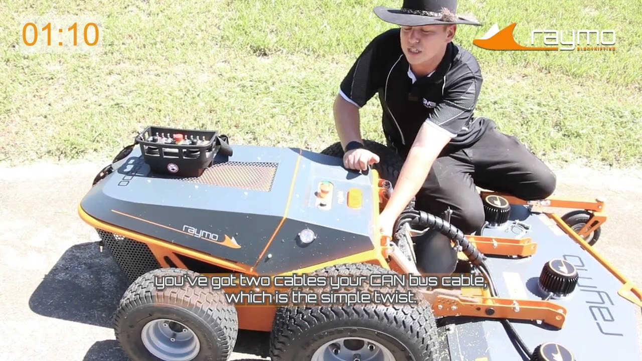 RAYMO electric remote control mower decks available