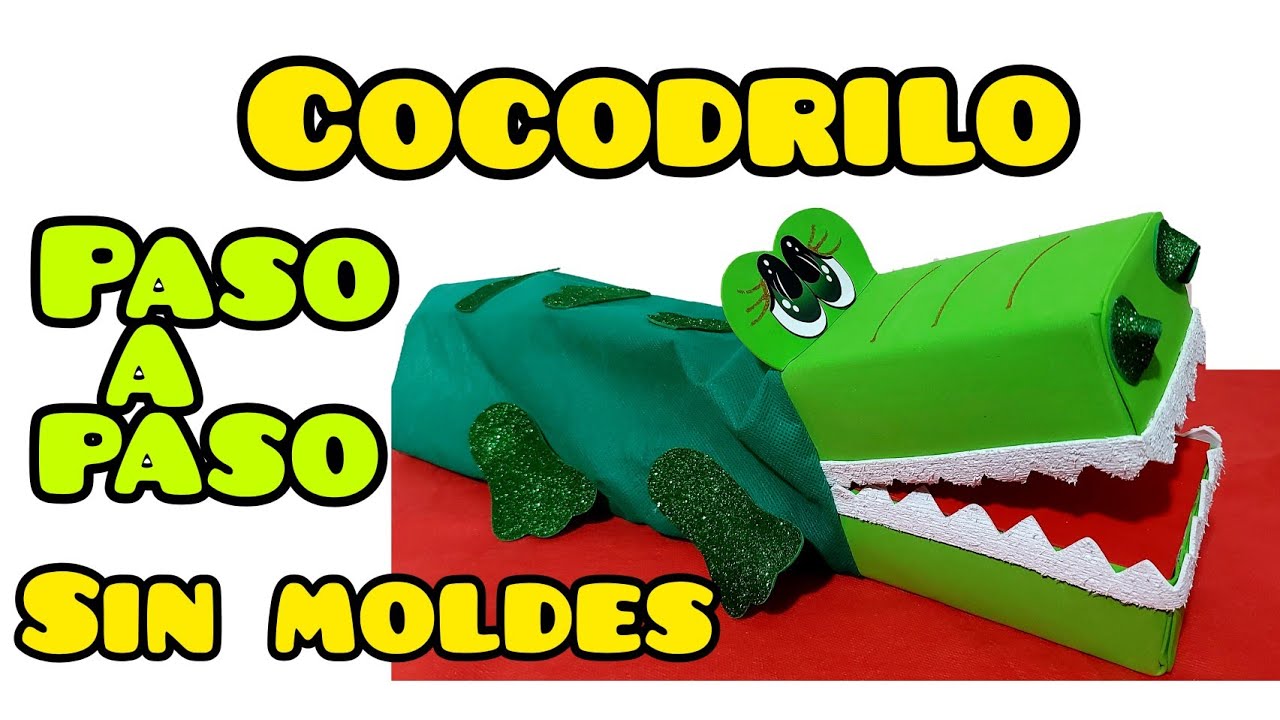 Recurso Cocodrilo. Paso a paso sin Moldes!!! 💚