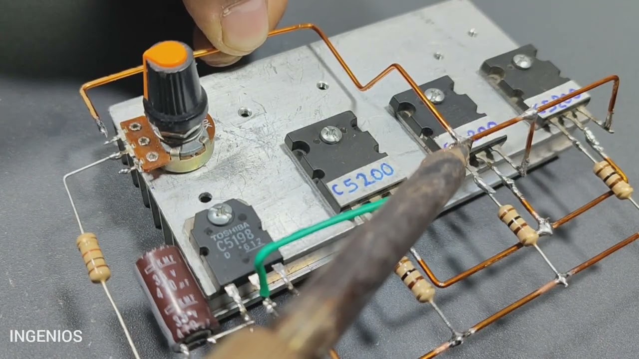 Como Hacer Amplificador de audio Con 4 transistores