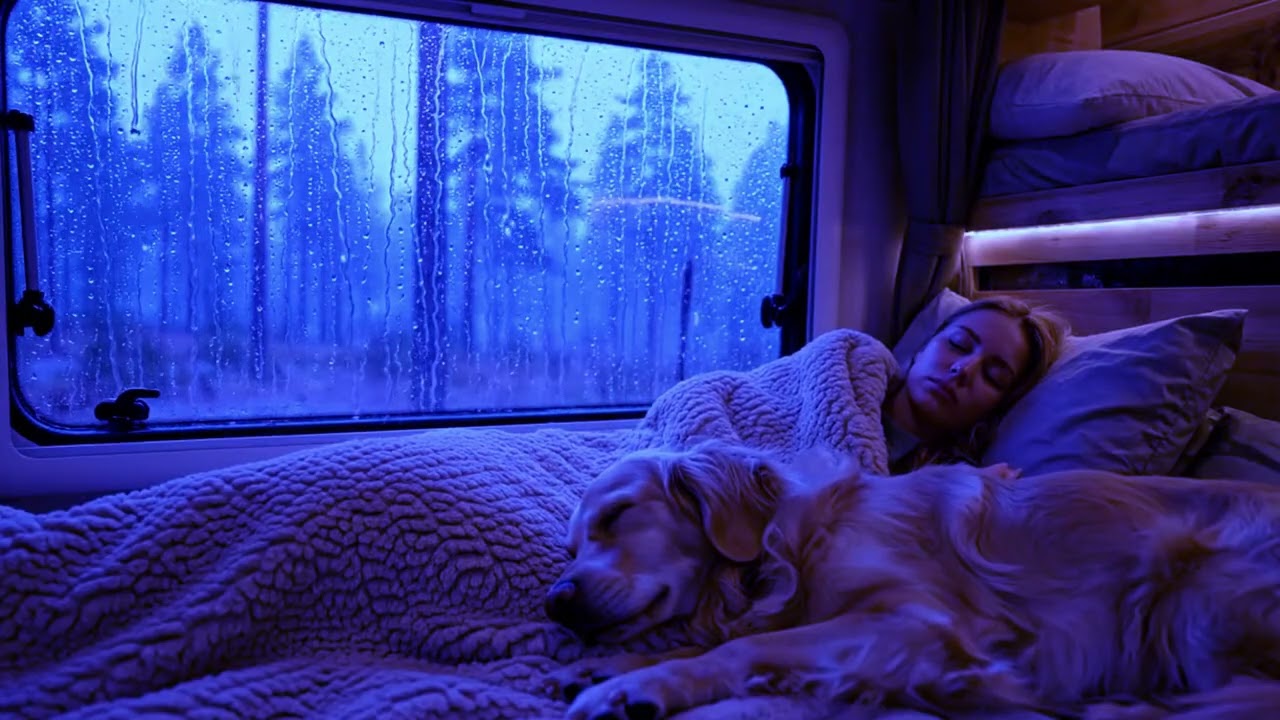 Gentle Sleep Support with Rain and Thunder Natural Night Sounds