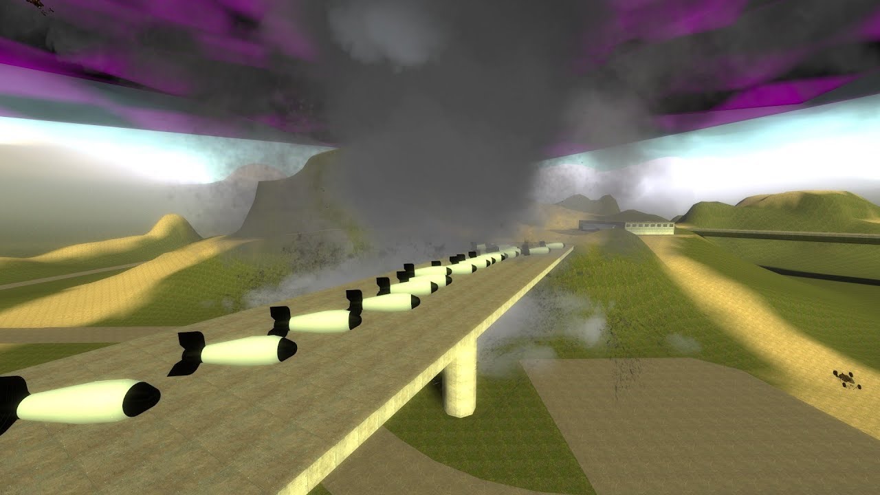 1000 nukes VS tornado! Garrys Mod Tornado Week Day 5! (gdisasters)