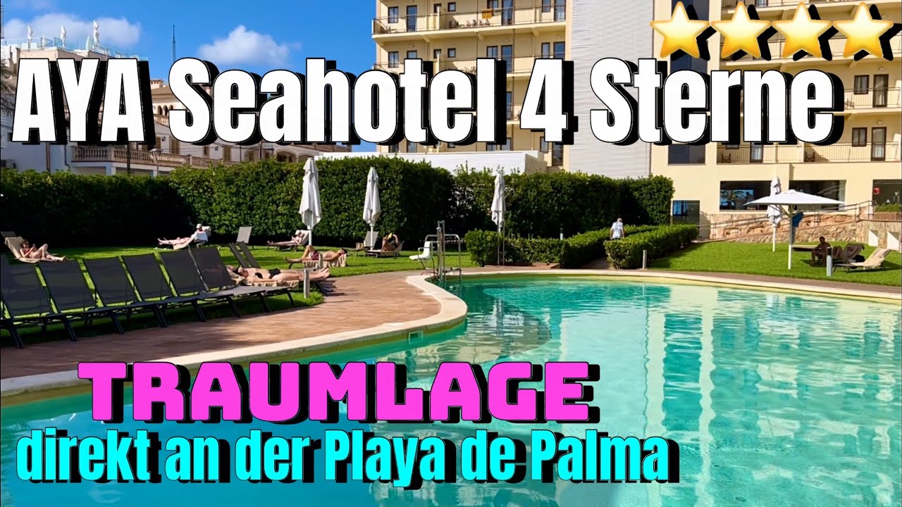 Playa de Palma🌴🏖️Mallorca island🩷NEW! AYA Seahotel Adults Only in TRAUMLAGE 🇪🇸spain #mallorca #vlog