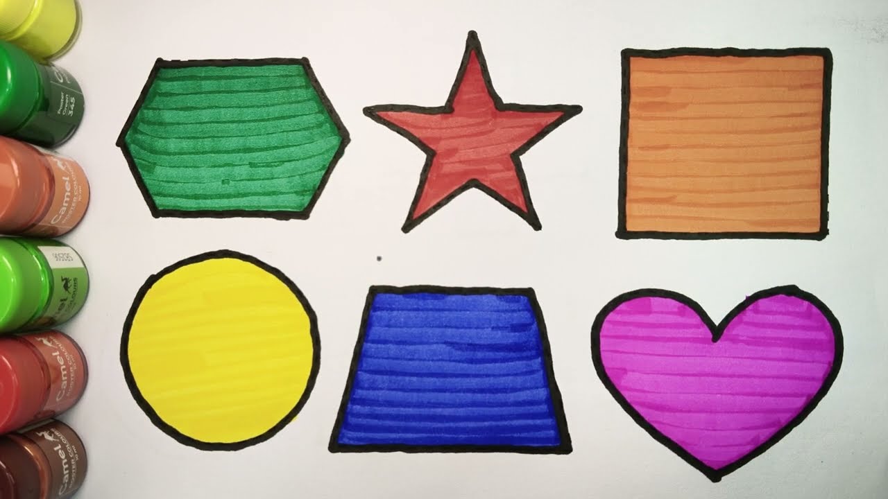 Learn Shapes, Colors for Kids & Toddlers 2d shapes colors for toddlers,  Pentagon star square