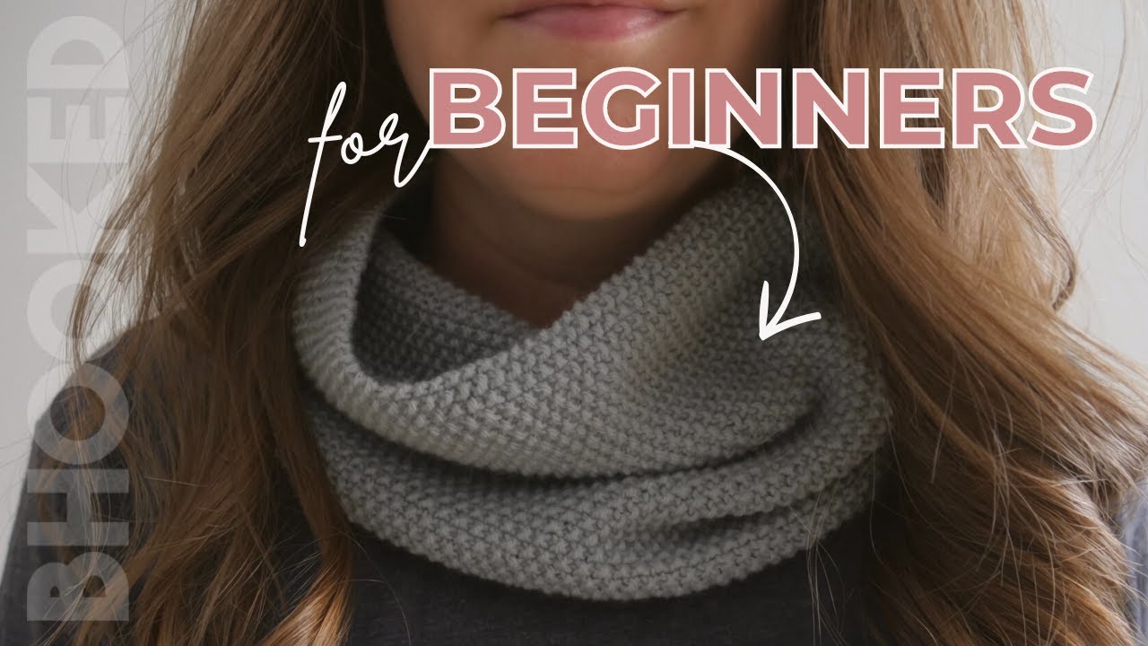 EASY Knit Cowl for BEGINNERS!