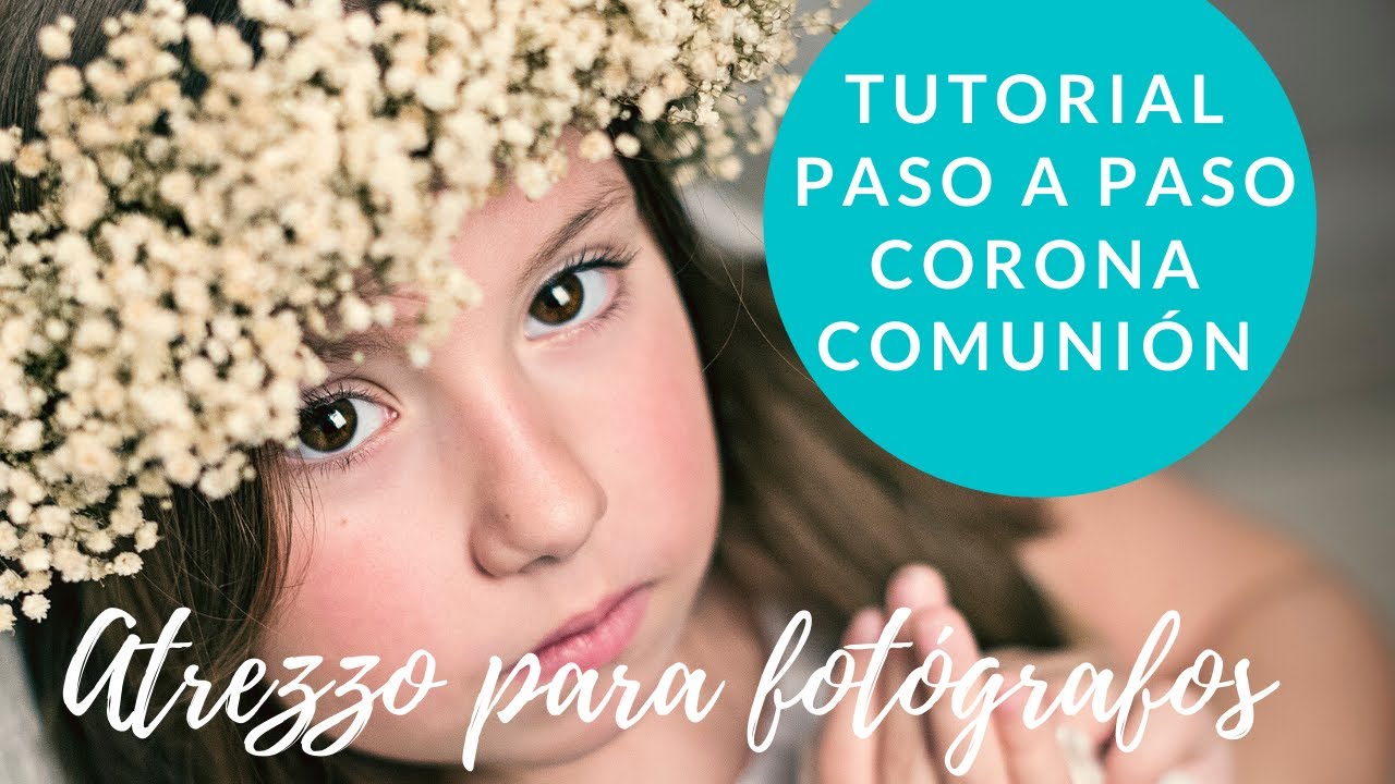 Corona de flores para comuniones