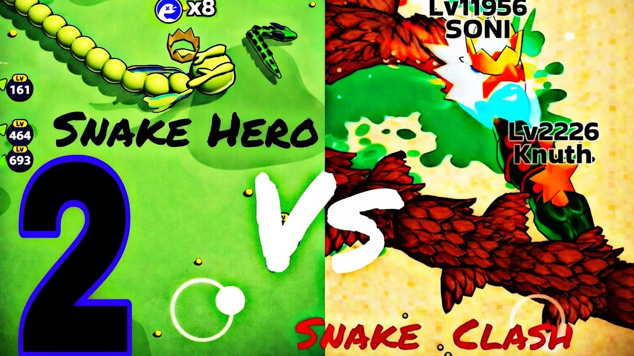 Snake Clash.io VS Snake Hero- Ultimate Snake Battle #snakeclash #snakehero #gaming #2