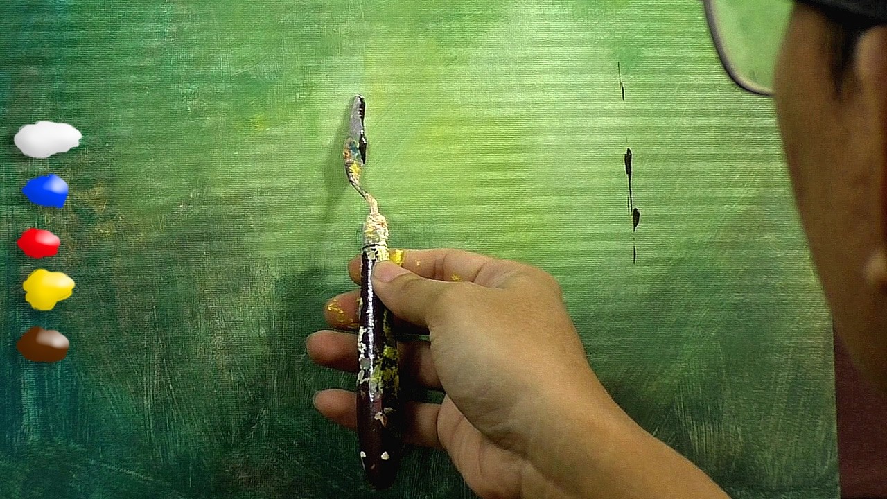 Acrylic Painting using Palette Knife | Girl on Balcony | Time-lapse | JMLisondra