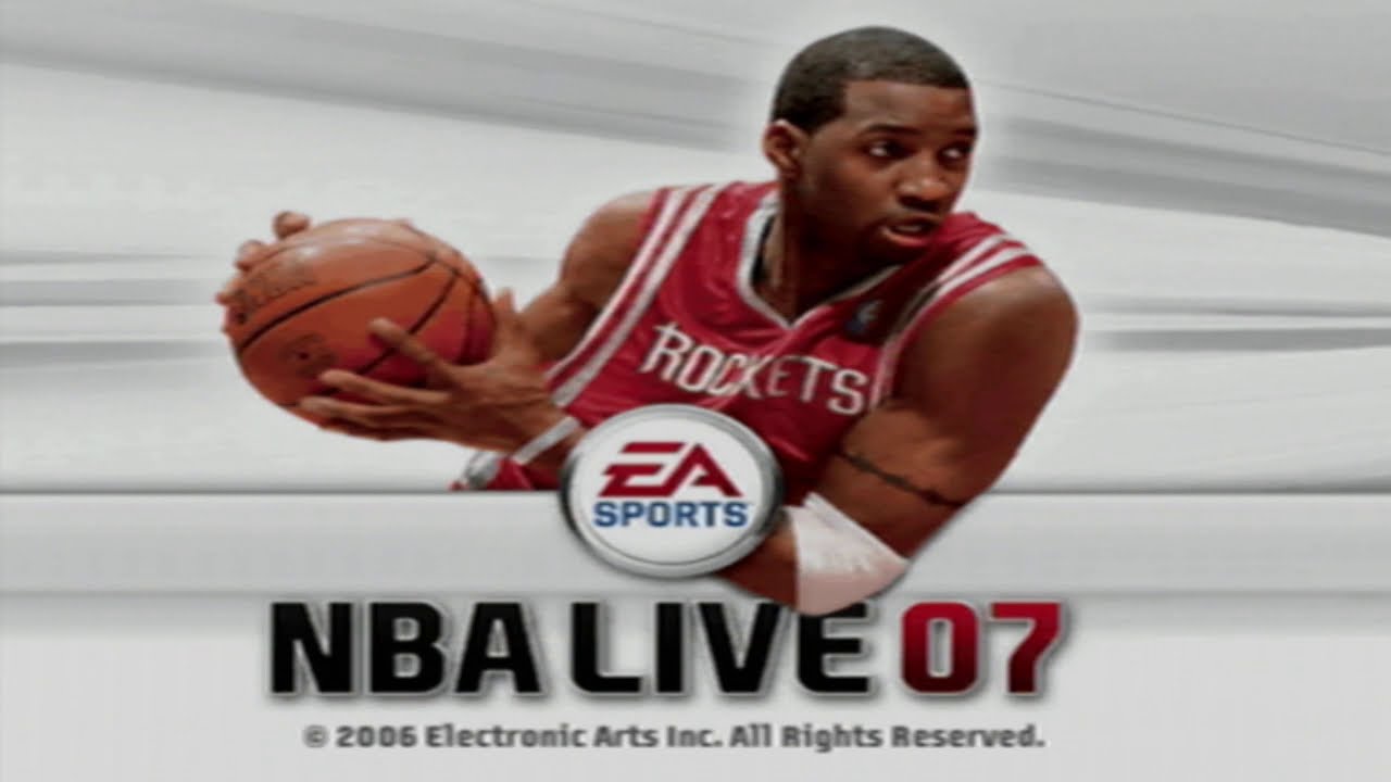 NBA Live 2007: быстрый просмотр меню игры. Ретро-видеоигра.