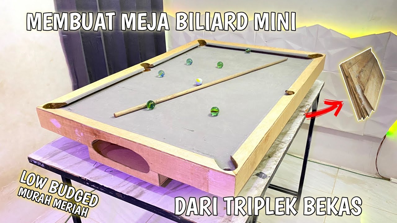 DIY membuat meja biliard mini dari triplek bekas