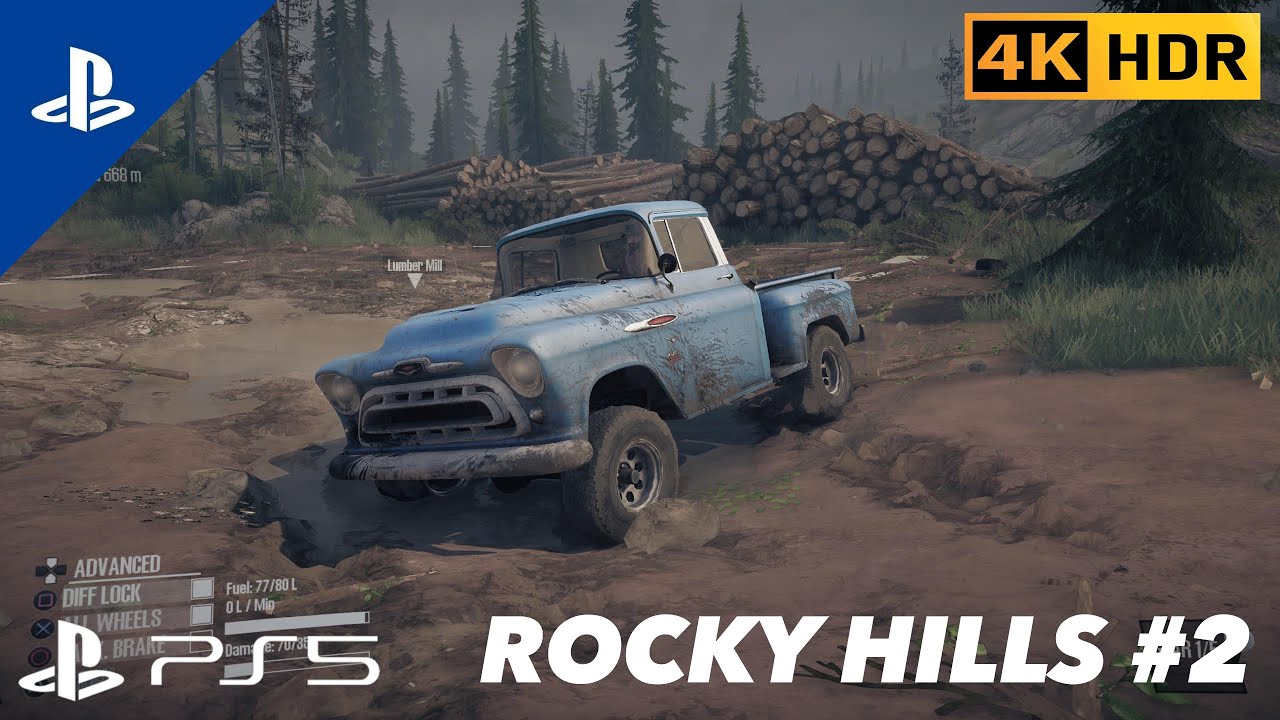 MudRunner – First Log Delivery Using Towing | Rocky Hills #2 | PS5