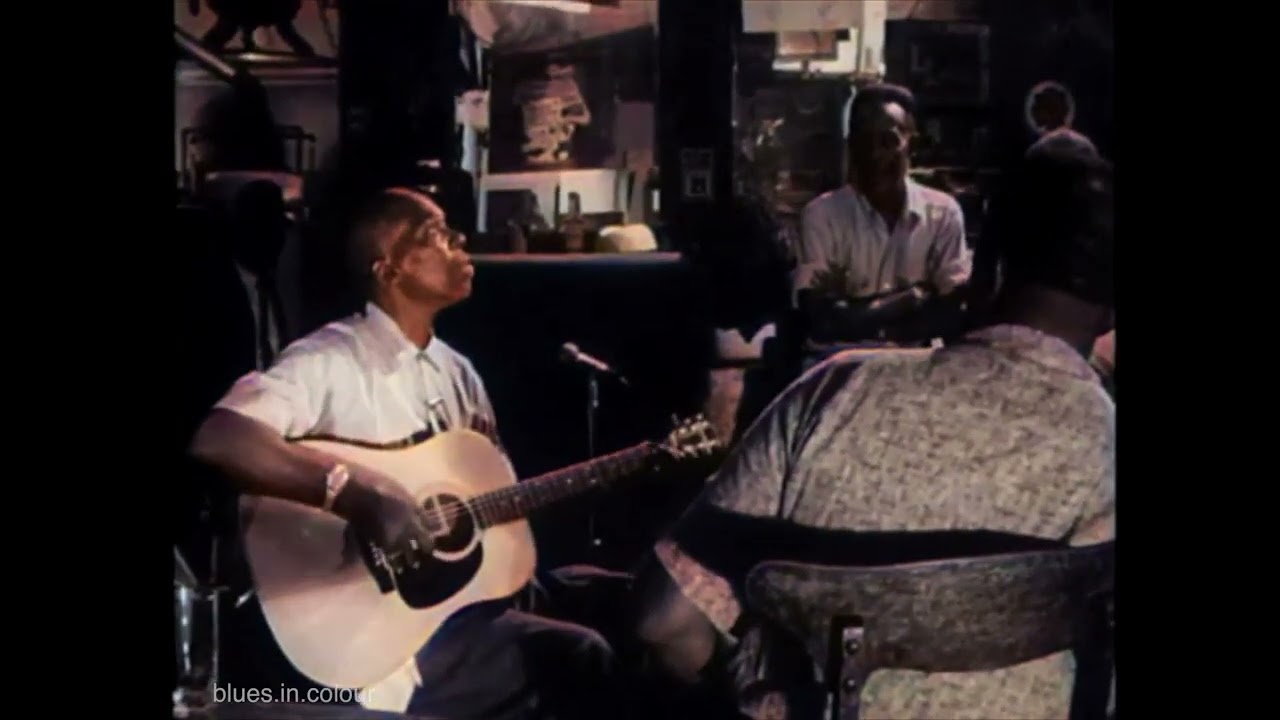 Skip James - live [Colourised] at Newport 1966
