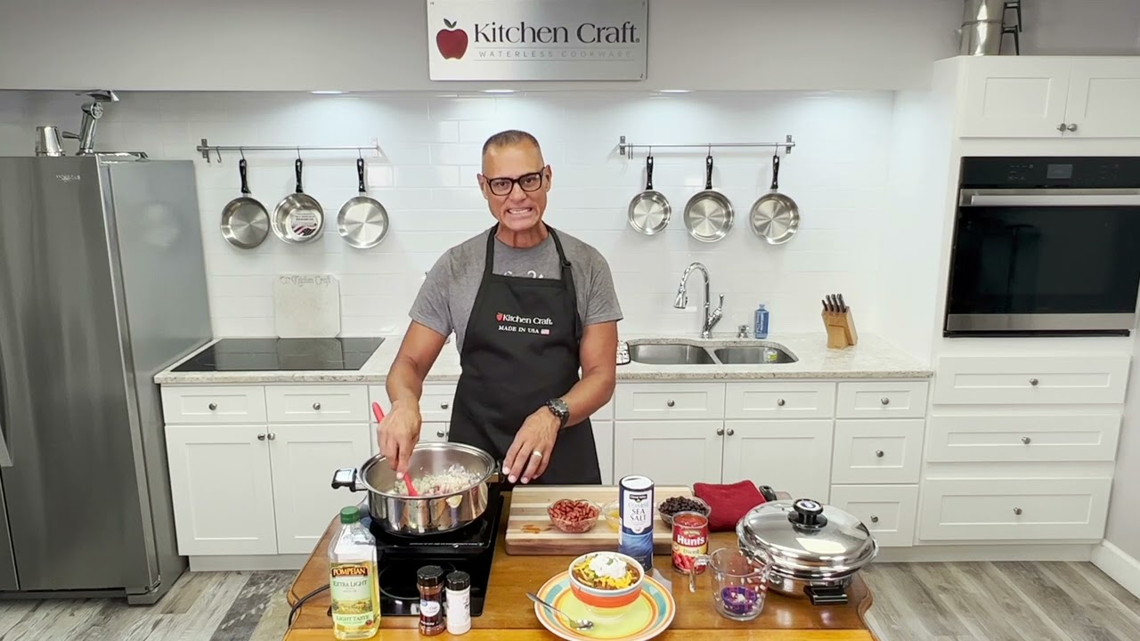 Labor Day Sweet BBQ Chili in Kitchen Craft Waterless Cookware