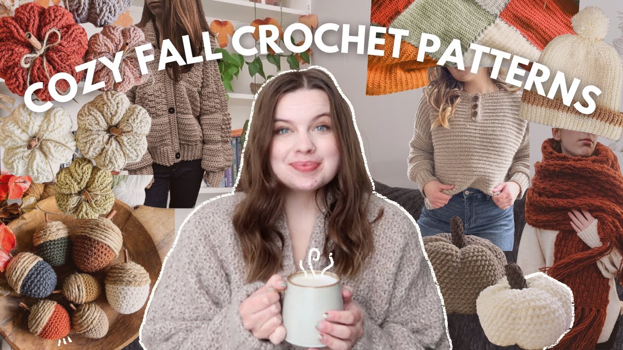 18 FREE crochet patterns for fall🍂🧶 | sweaters, cardigans, accessories, blankets, pumpkins