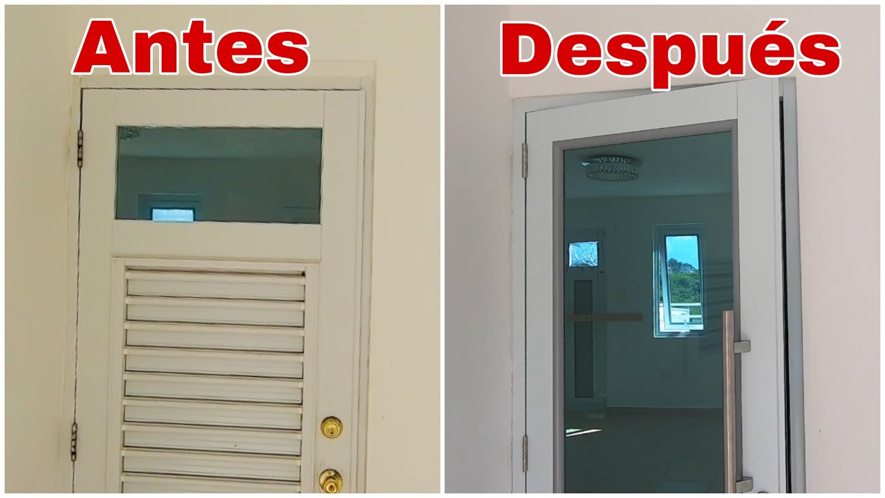 Como instalar una puerta de aluminio full glass fácilmente // Gypsum Proyects Academy