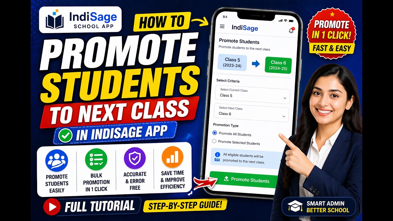 Promote Students to Next Class in Indisage App | Full Tutorial