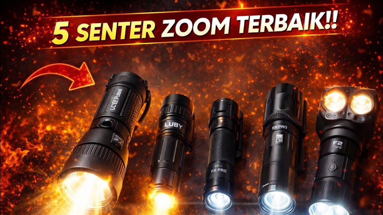 5 SENTER ZOOM TERBAIK COCOK BUAT CAMPING DAN HIKING Serta TEKNISI