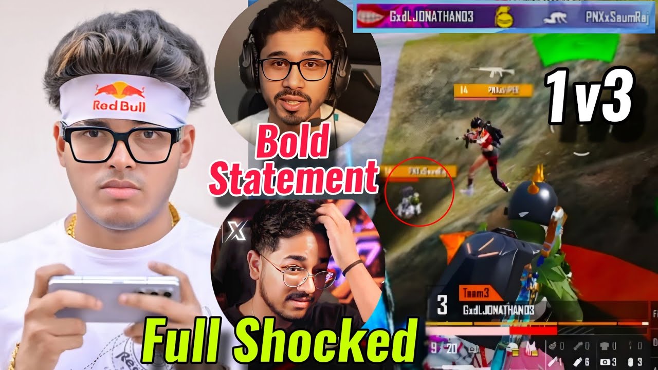 8bit Players Full Shocked by Jonathan🔥Jonathan Bold Reply to Saumraj After 1v3 PNX 😳 Godl Grind 