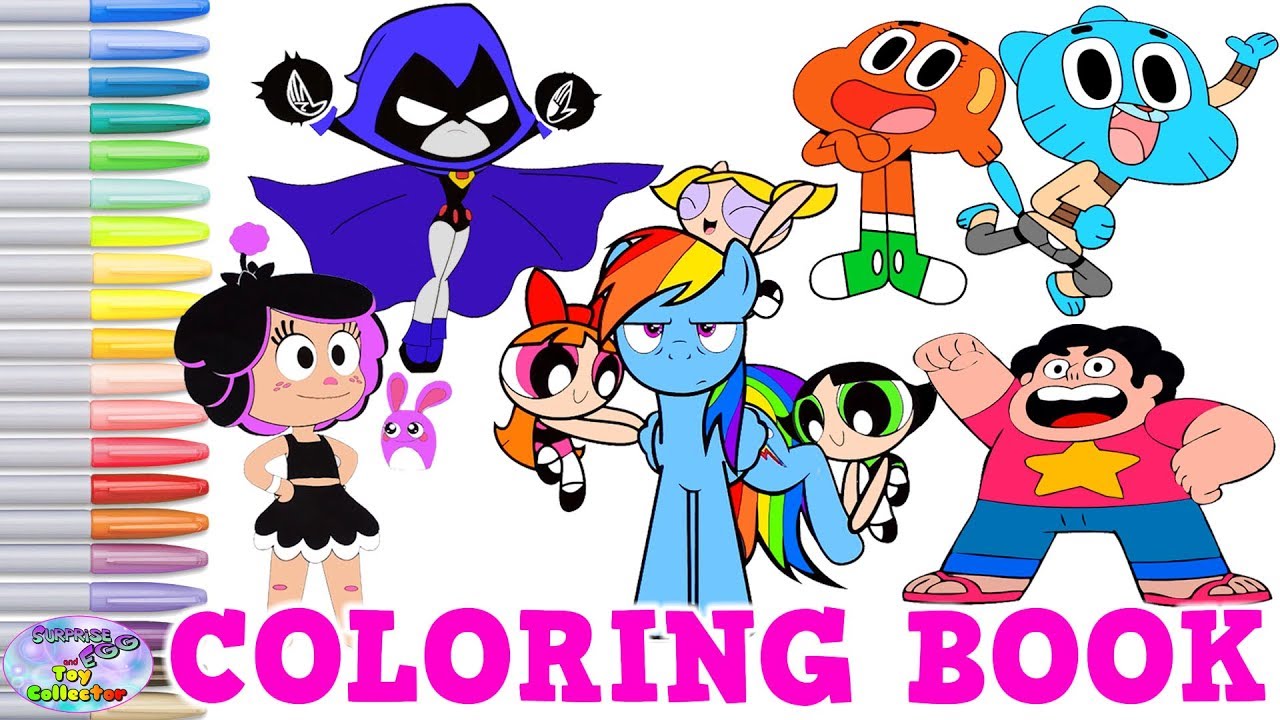Teen Titans Go Gumball My Little Pony Coloring Book Surprise Egg and Toy Collector SETC