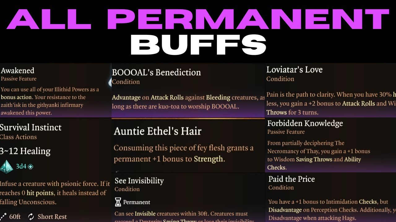 Baldur's Gate 3: All Permanent Act 1 Buffs & How to Get Them | Full Walkthrough Guide
