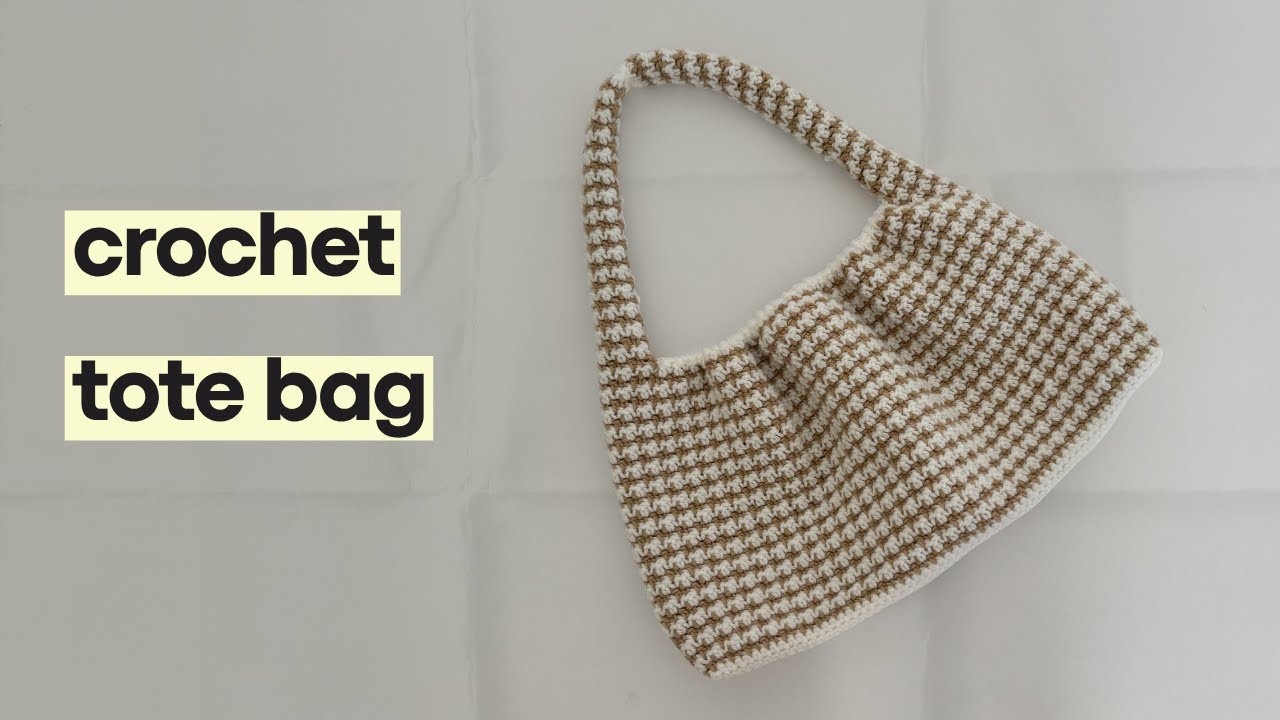 Crochet Tote Bag Tutorial - Beginner Friendly Step by Step - Aesthetic crochet tote bag pattern
