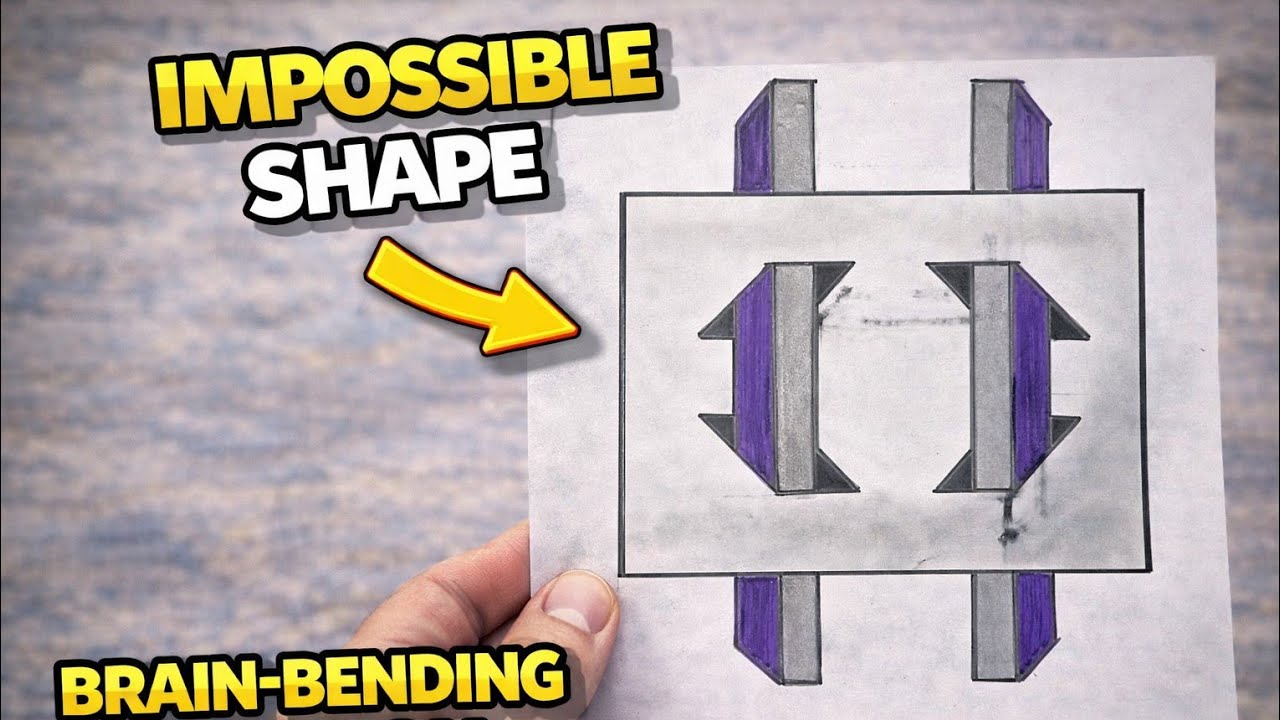 How to Draw a Brain-Bending Impossible Shape | 3D Optical Illusion Drawing Tutorial