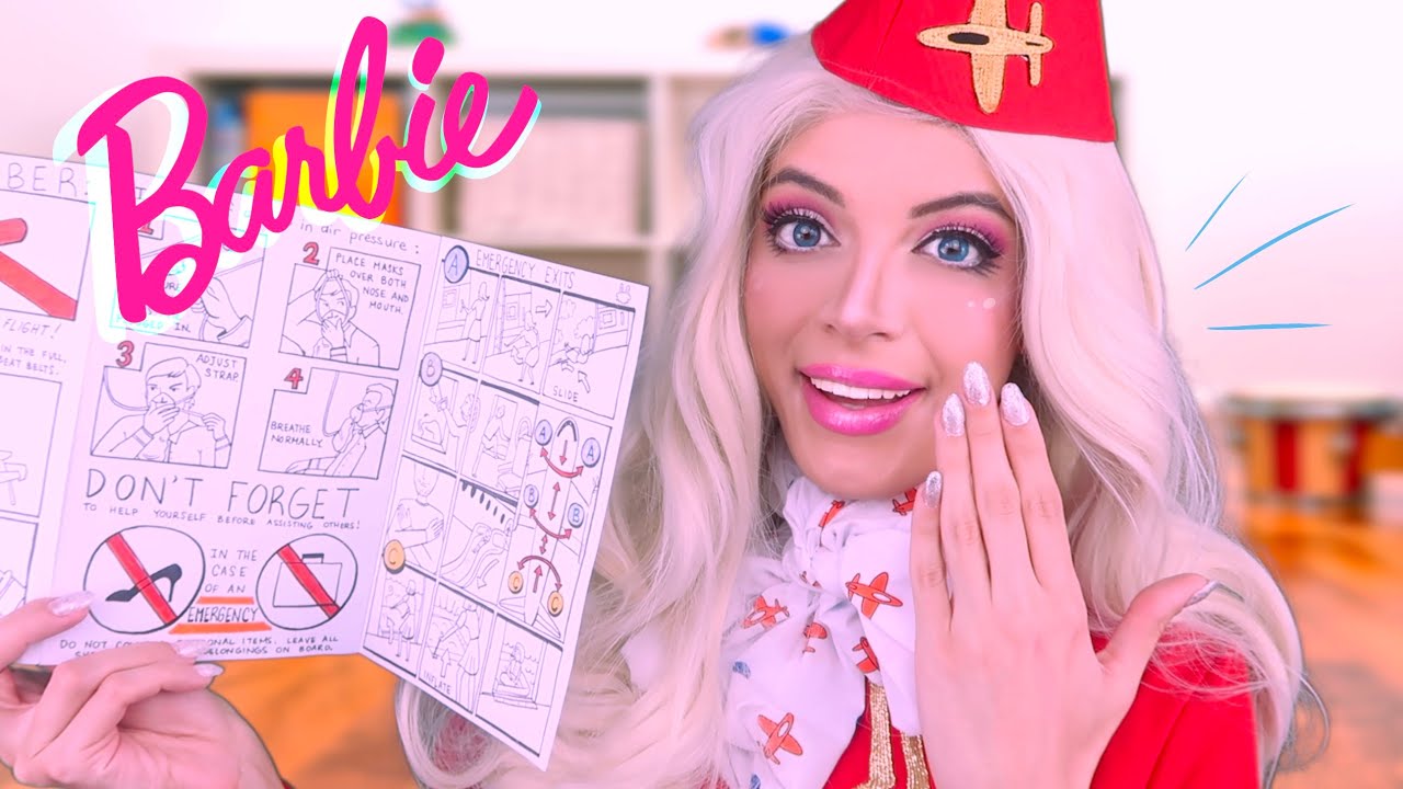 ASMR | Flight Assistant Barbie ASSISTS You! 👩‍✈️💕