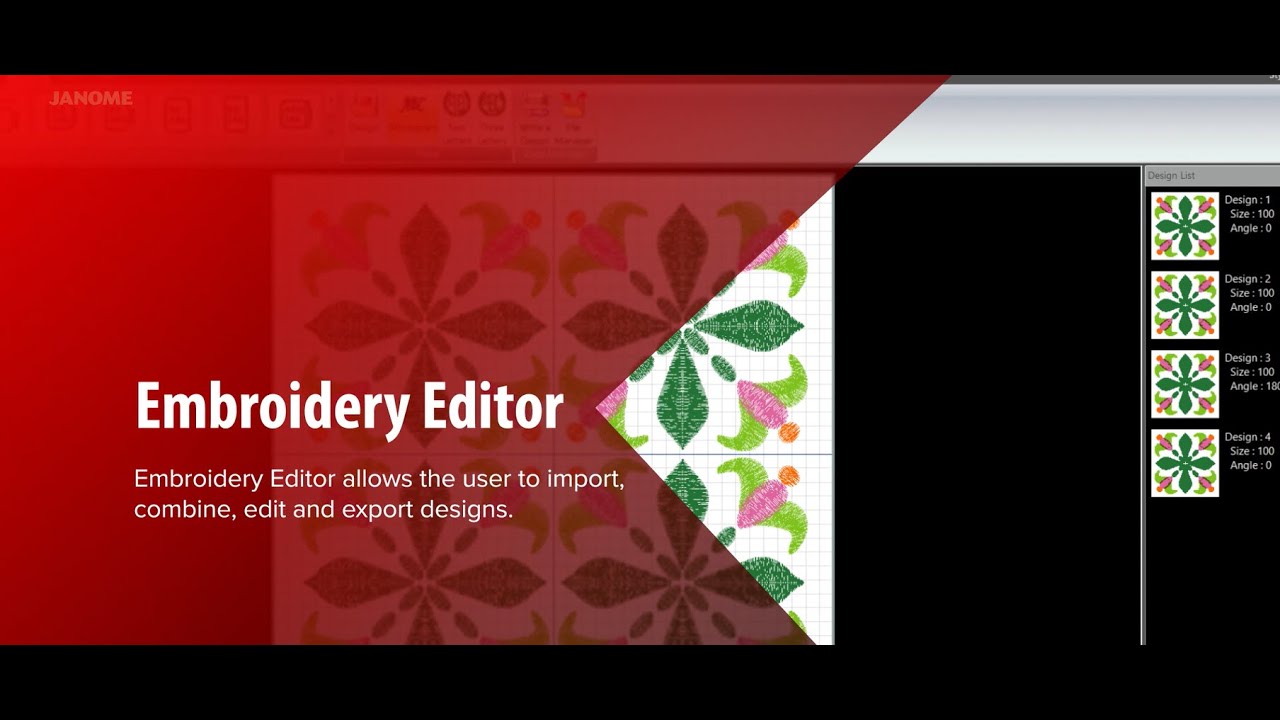 Janome Embroidery Editor Software