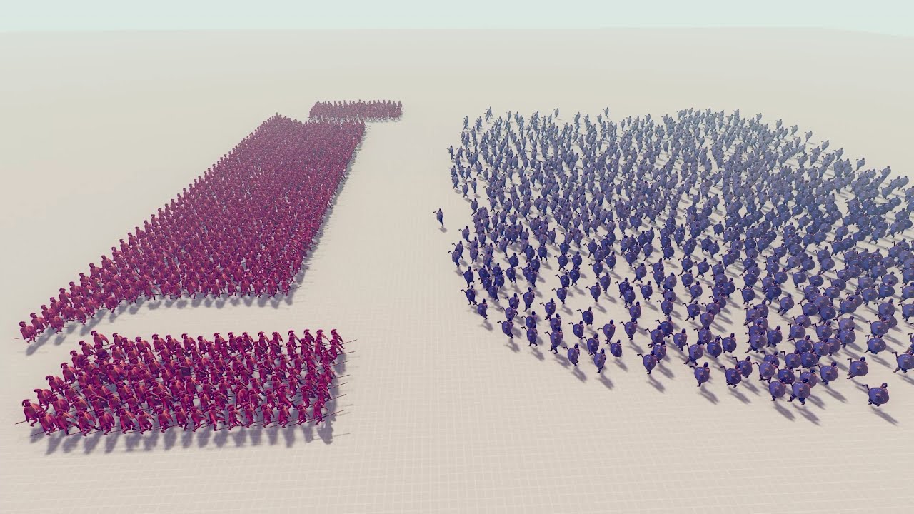 TABS 1000 Hoplites in formation vs 1000 viking mob