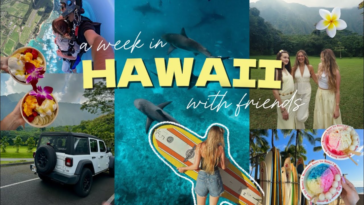 ГАВАЙИ ВЛОГ | skydiving, shark diving, horseback riding 