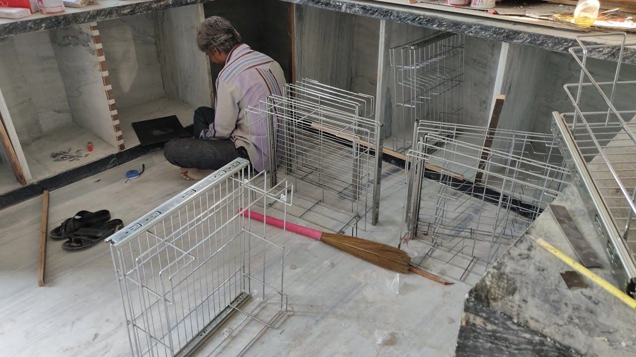 Modular kitchen trolley, basket, cutlary design with price