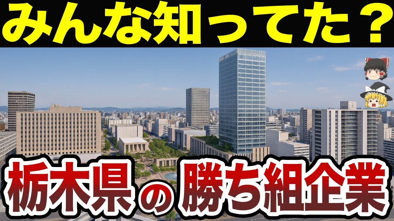 【日本地理】みんな知ってた？栃木県の勝ち組企業TOP20【ゆっくり解説】