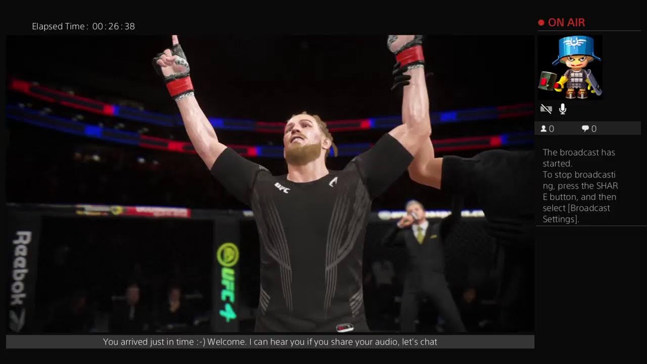 Toyz1784's Live PS4 Broadcast - UFC4 Career ep. 2