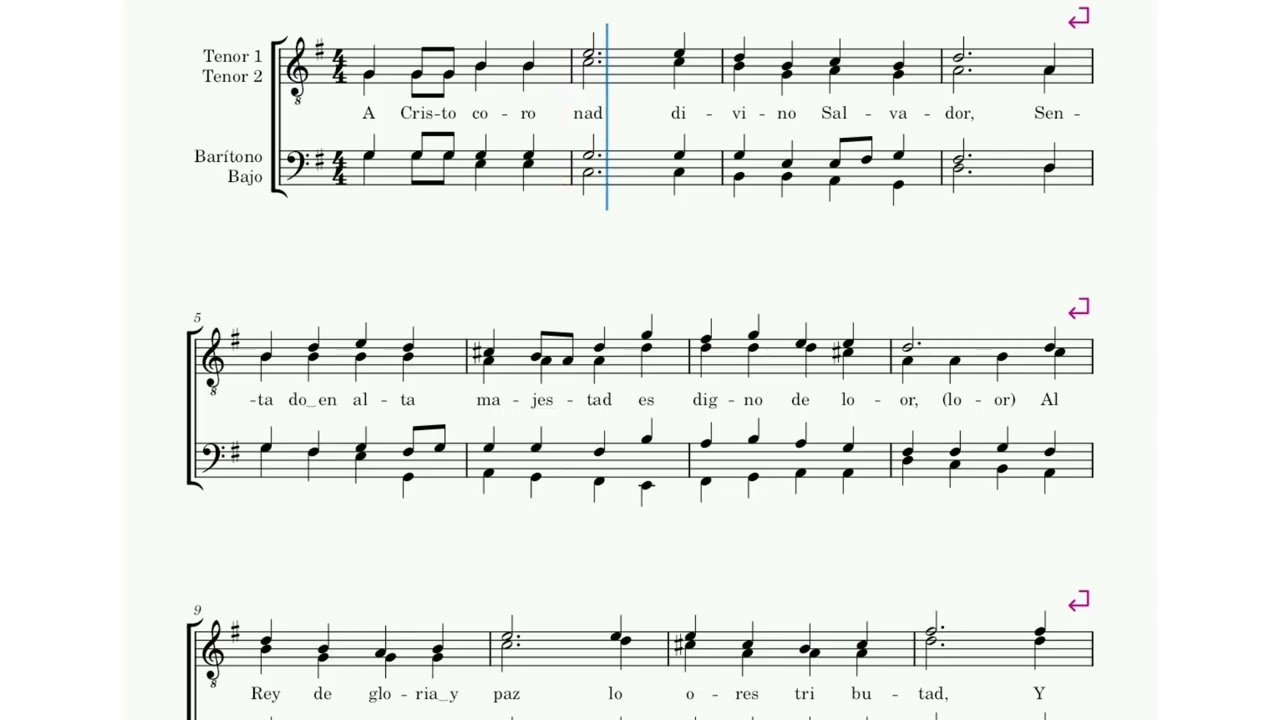 3. A Cristo Coronad - Tenor 1