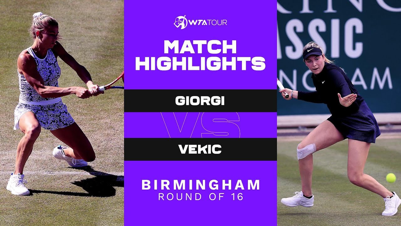 Camila Giorgi vs. Donna Vekic | 2021 Birmingham Round of 16 | WTA Match Highlights