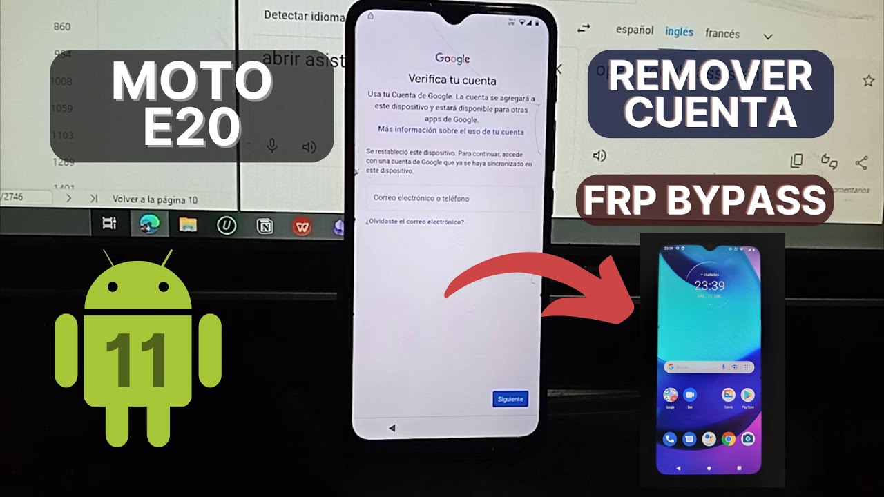 Cómo Eliminar cuenta Google MOTO E20 | Android 11 | FRP Bypass