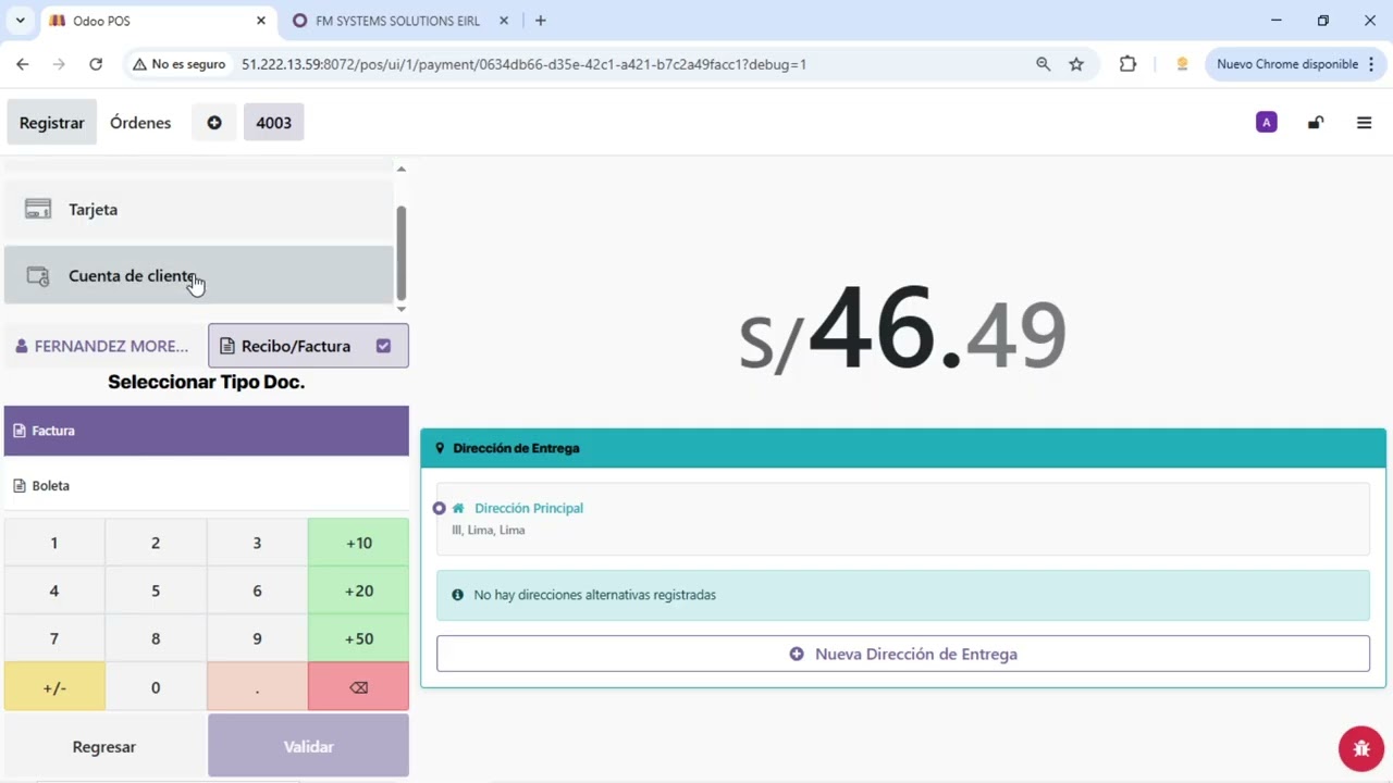 Crear un Factura desde el POS en Odoo v19