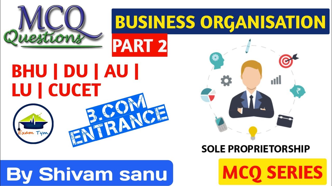 # 2 MCQs On Business Organisation || B.com Entrance exam 2021 ||  BHU || DU || AU || CUCET 2021