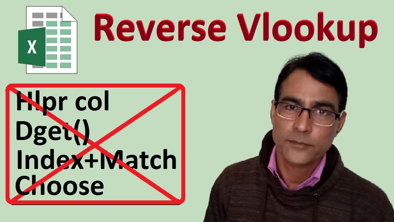 Reverse Vlookup in Excel | ms excel reverse vlookup formula