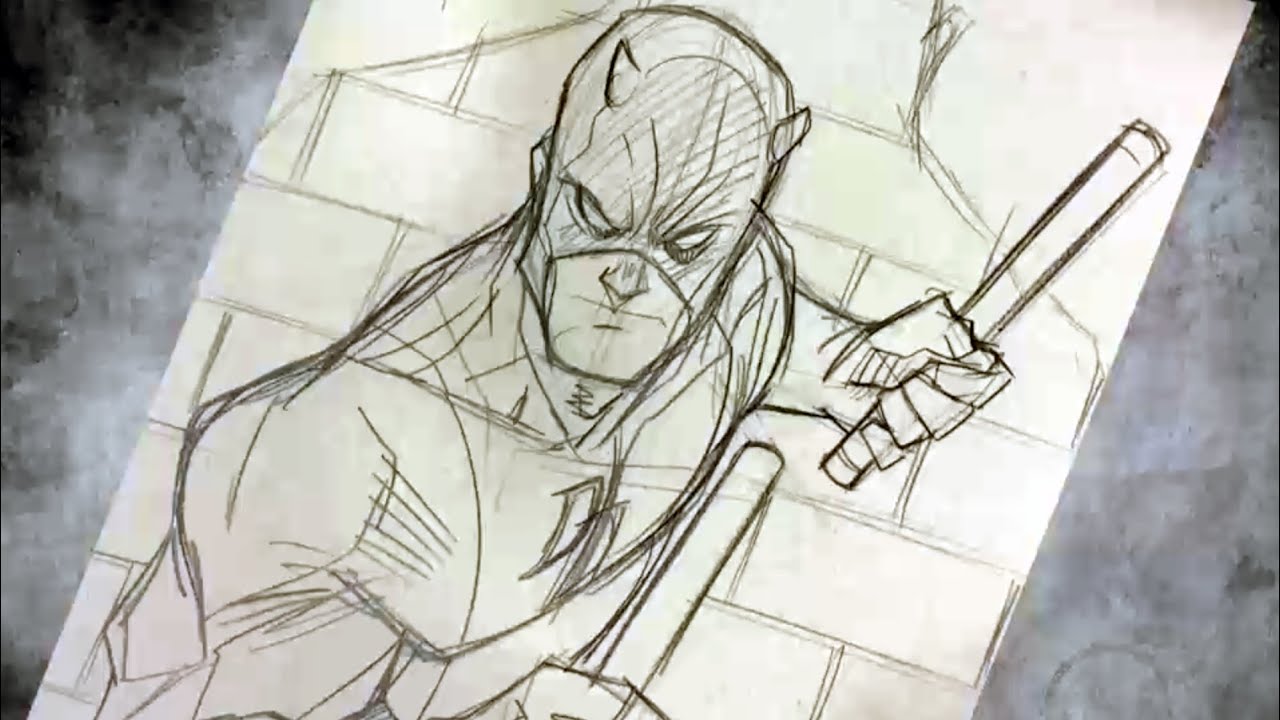 Drawing Daredevil: by Tom Hodges