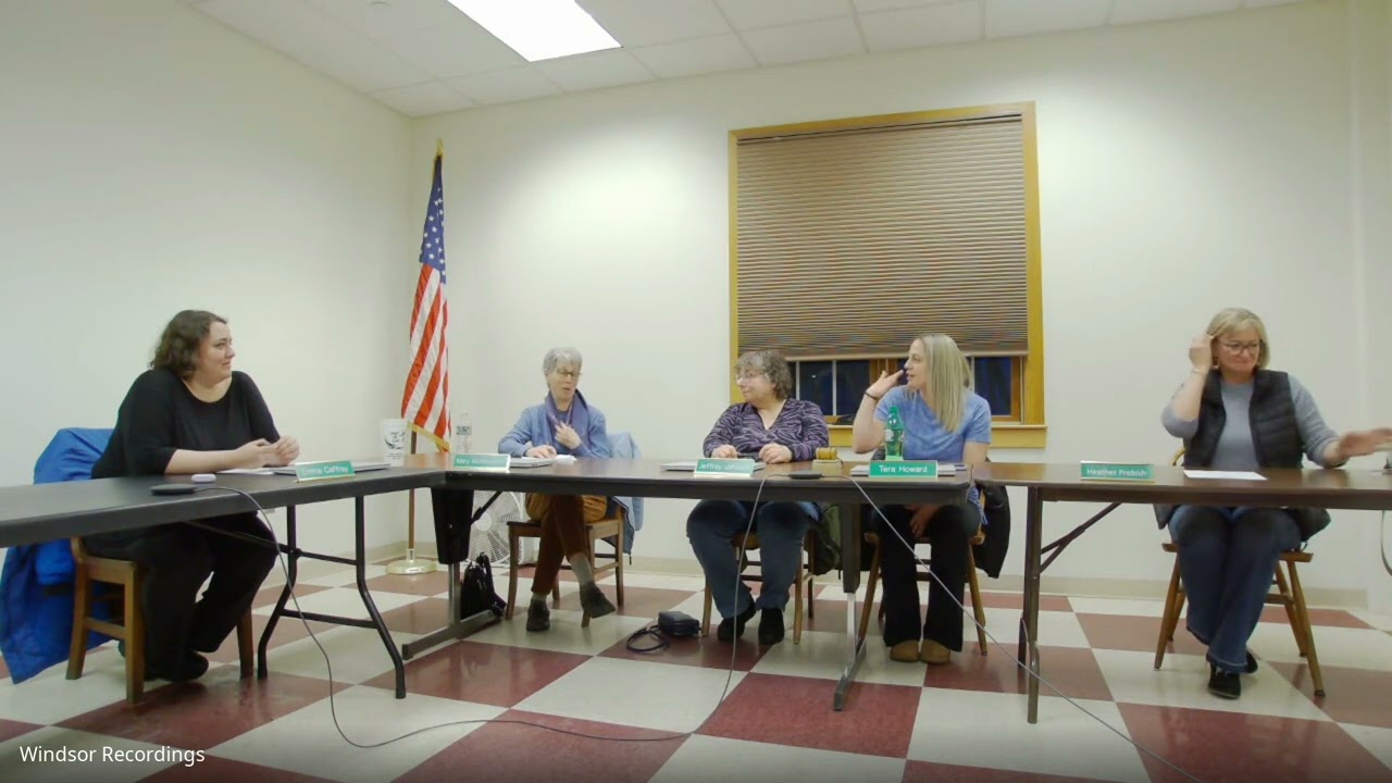 Windsor Select Board Organizational Meeting 3-4-2026