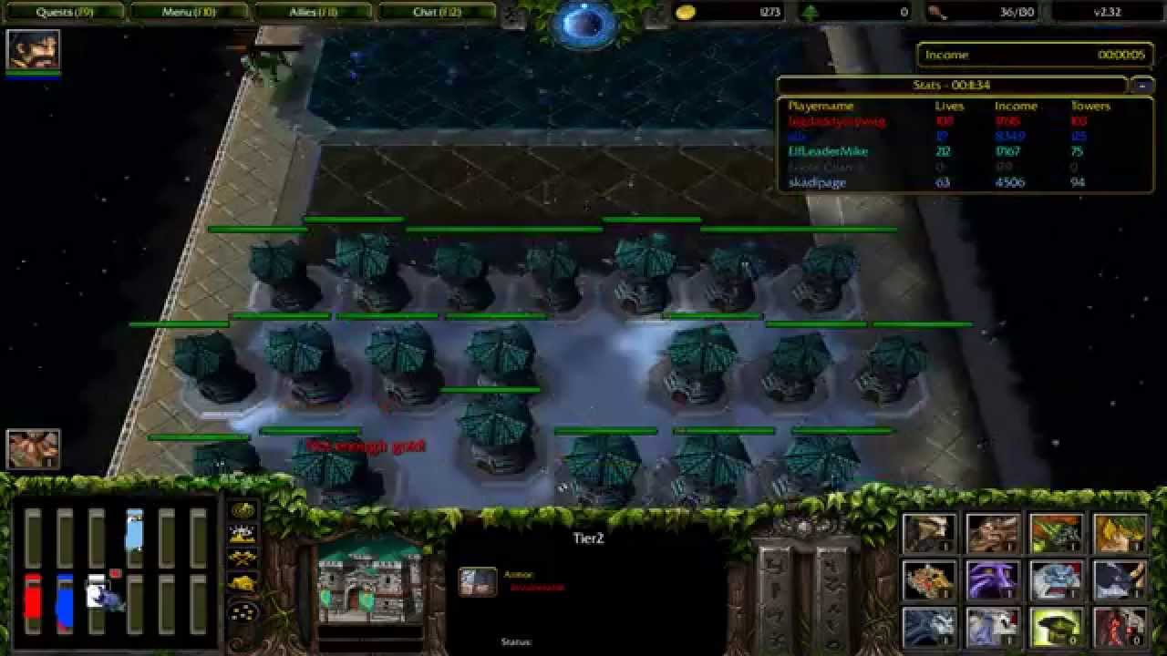 Warcraft 3 TFT - Line Tower Wars - Evolution #1