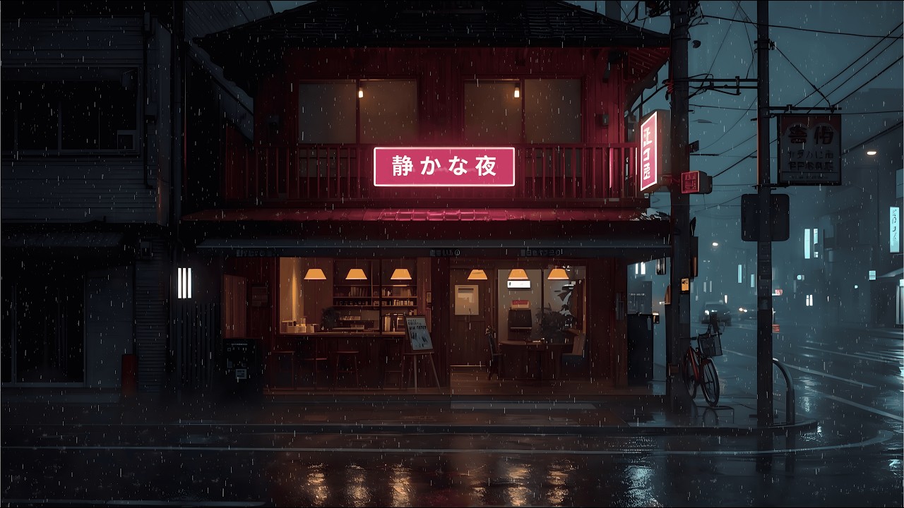 Late Night Rain in Japan 🌧️ Soft Lofi Beats & Cozy Street Ambience for Deep Sleep and Calm