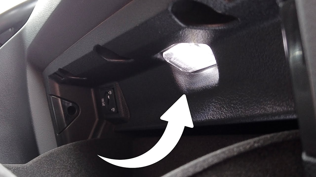 Audi Q3 (8U) glovebox light upgrade with white T10 LEDs